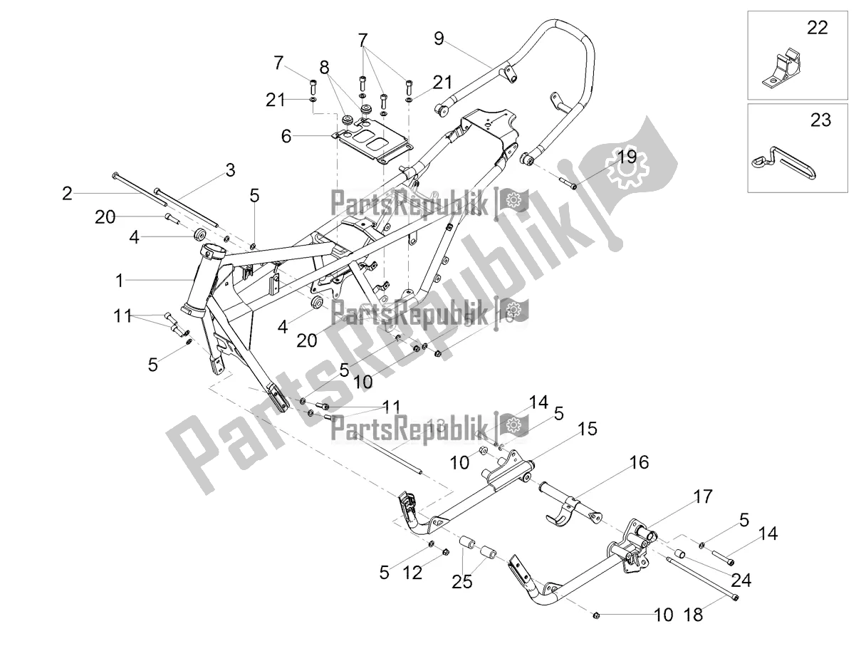 Tutte le parti per il Telaio del Moto-Guzzi V7 III Special 750 Apac 2020