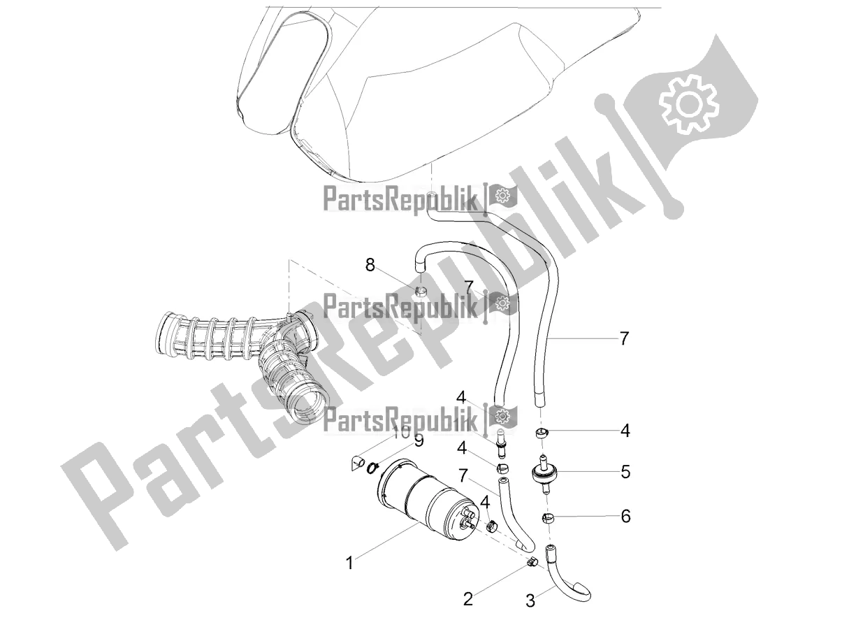 Todas las partes para Sistema De Recuperación De Vapor De Combustible de Moto-Guzzi V7 III Special 750 Apac 2021