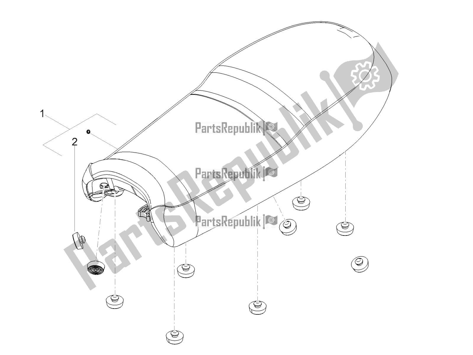 All parts for the Saddle of the Moto-Guzzi V7 III Special 750 Apac 2021