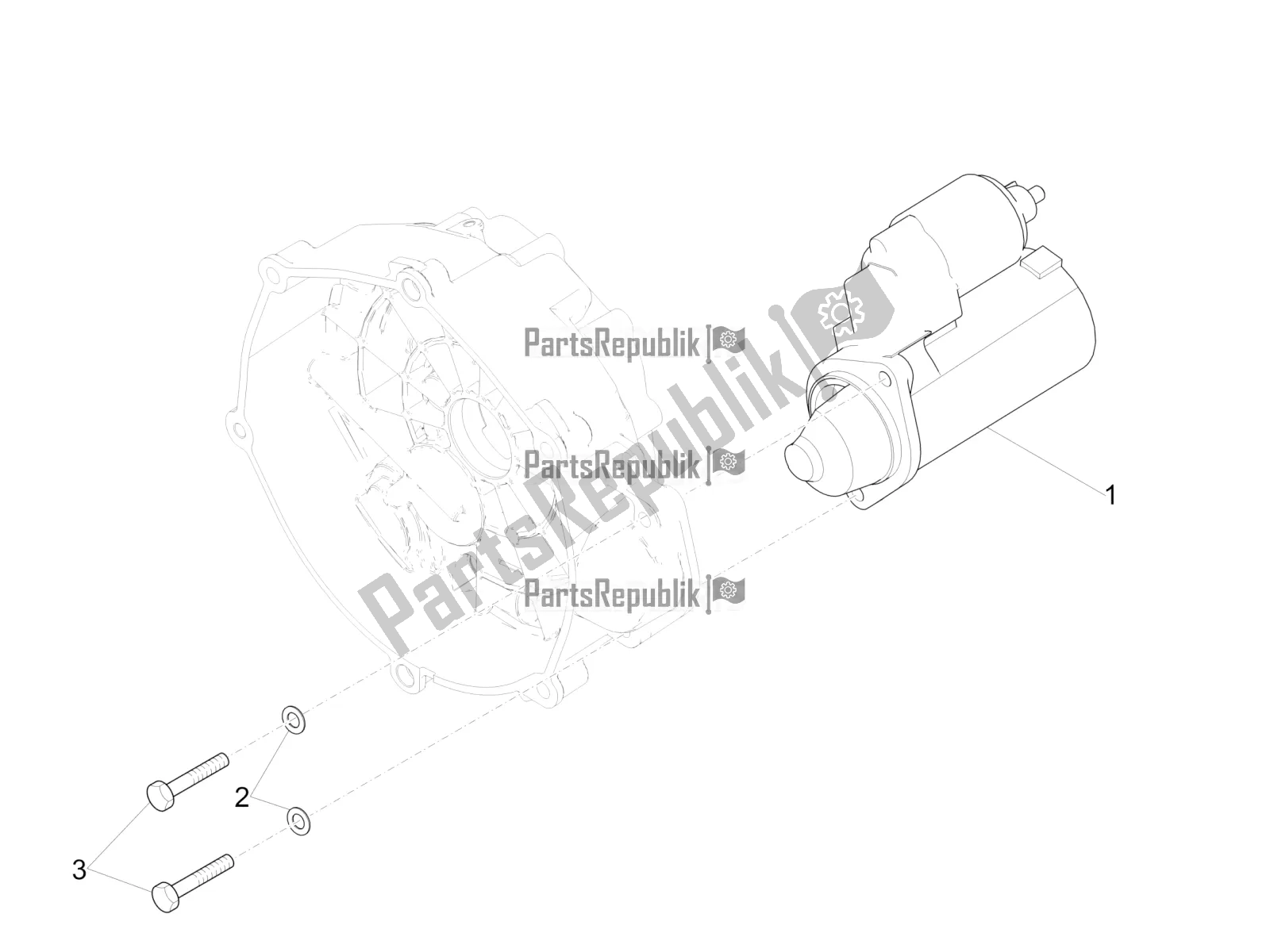 Alle onderdelen voor de Starter / Elektrische Starter van de Moto-Guzzi V7 III Special 750 Apac 2021