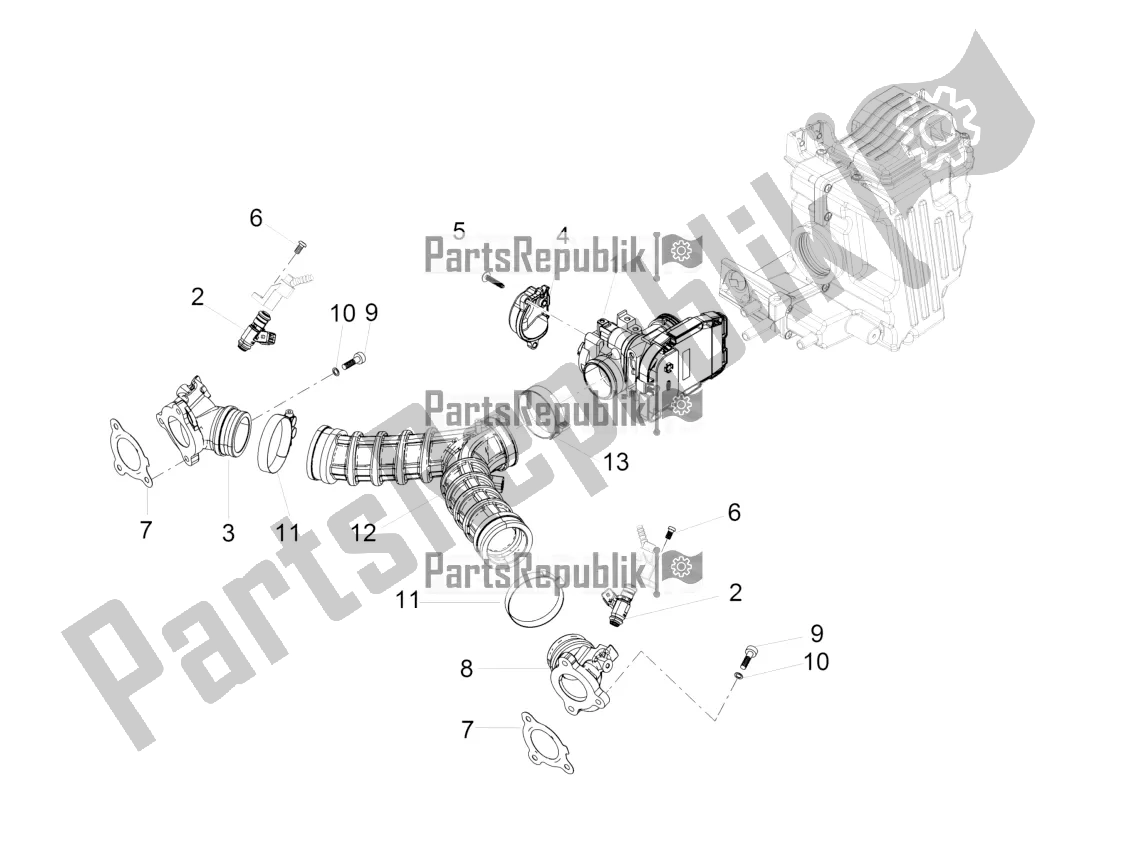 Toutes les pièces pour le Corps De Papillon du Moto-Guzzi V7 III Special 750 Apac 2021