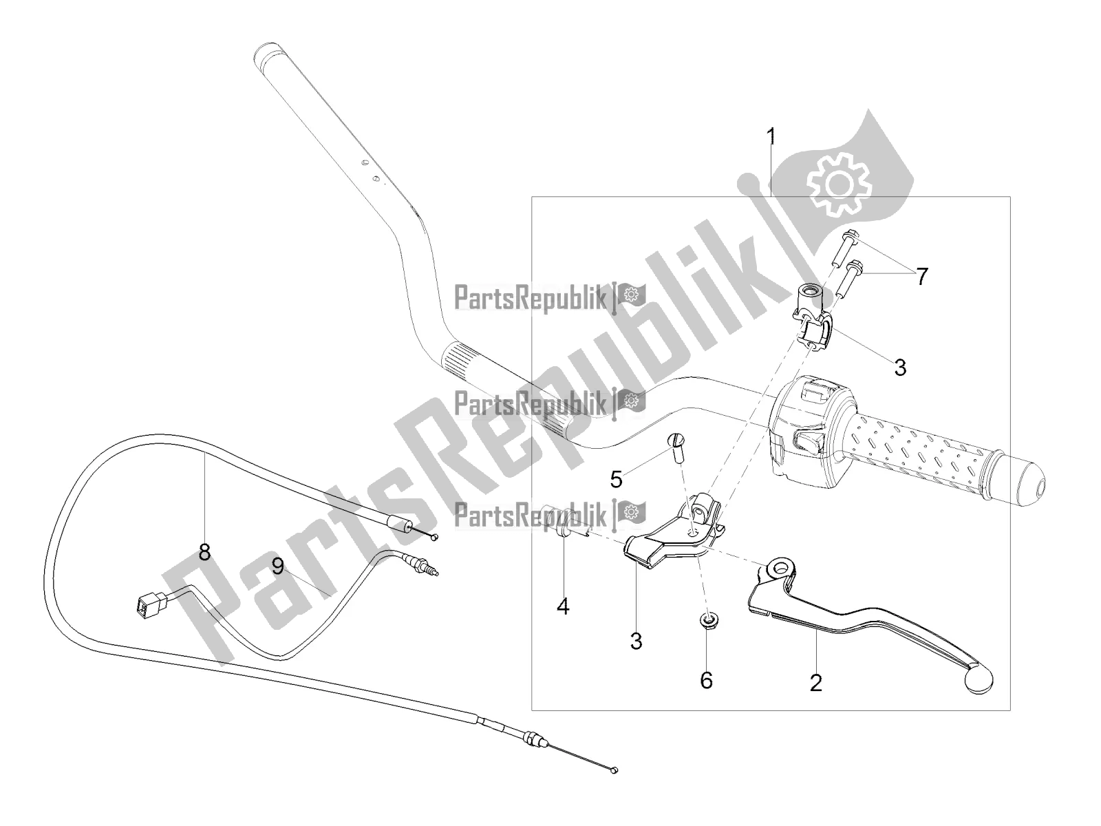 Wszystkie części do Sterowanie Sprz? G? Em Moto-Guzzi V7 III Special 750 USA 2020