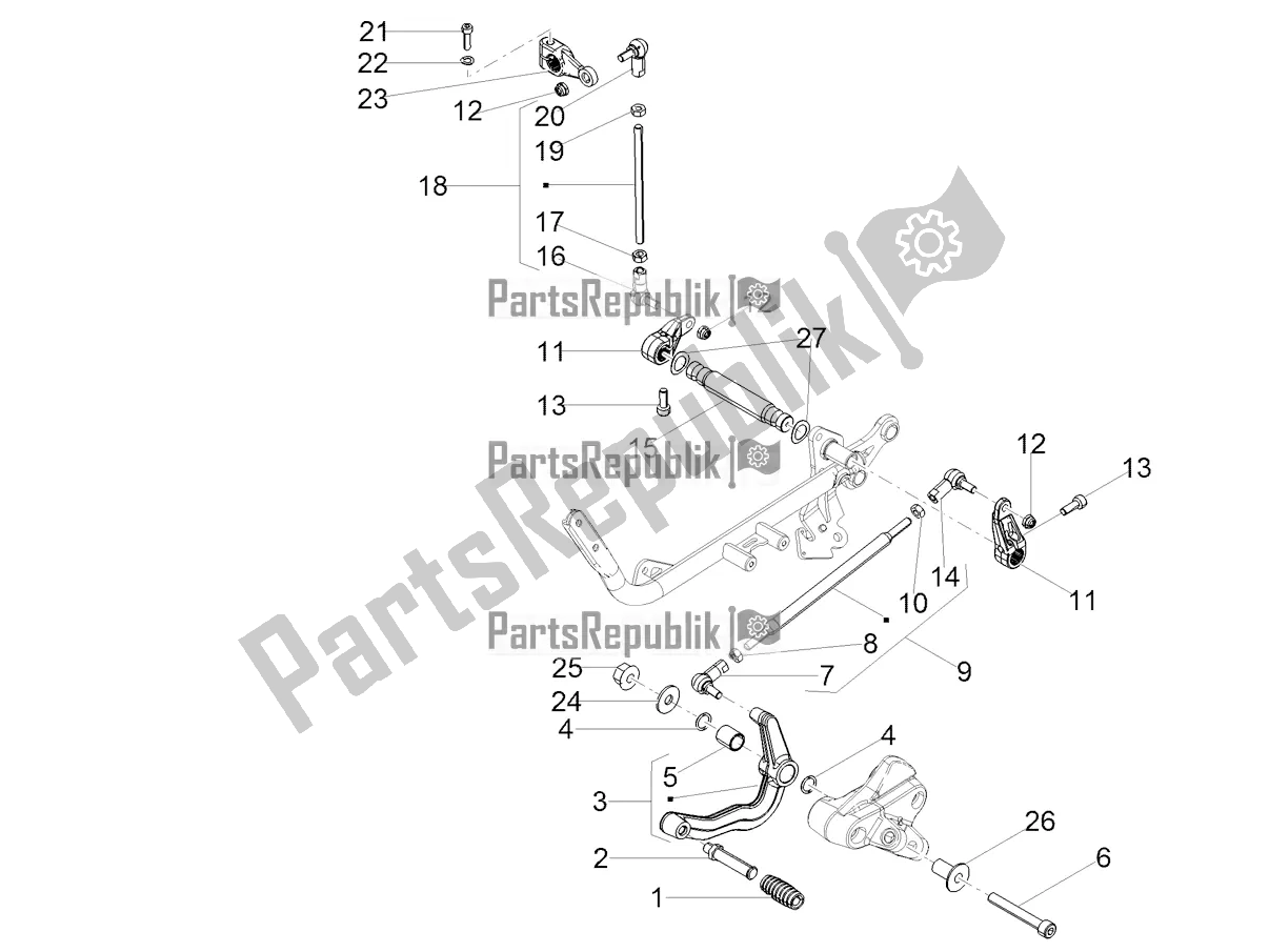 Toutes les pièces pour le Levier du Moto-Guzzi V7 III Special 750 USA 2020