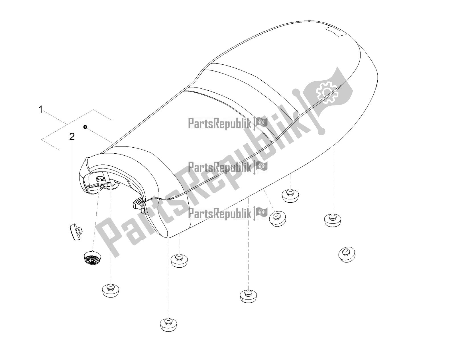 Tutte le parti per il Sella del Moto-Guzzi V7 III Special 750 USA 2020