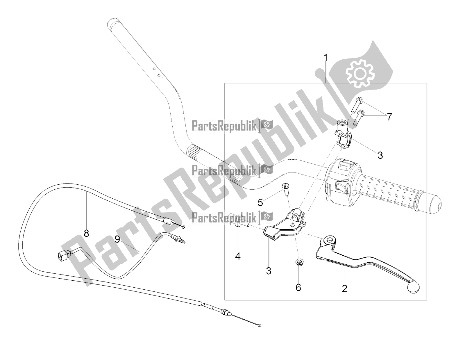 Todas las partes para Control De Embrague de Moto-Guzzi V7 III Special 750 USA 2021