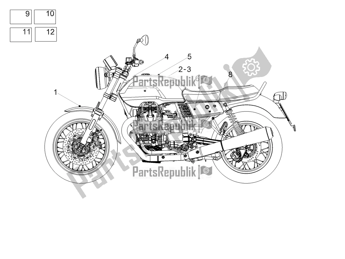 Todas las partes para Etiqueta de Moto-Guzzi V7 III Special 750 USA 2021