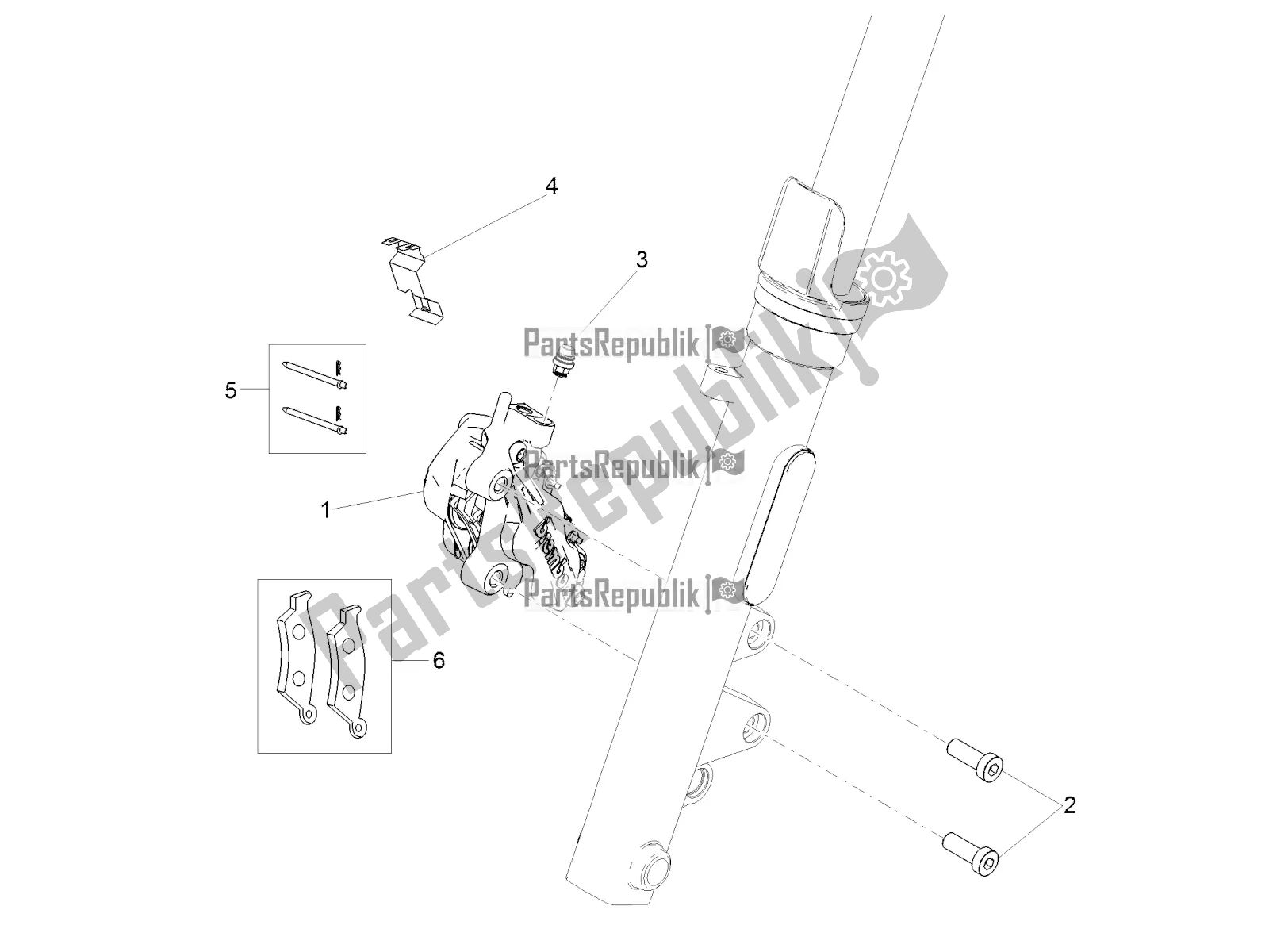 Todas las partes para Pinza De Freno Delantero de Moto-Guzzi V7 III Special 750 USA 2021