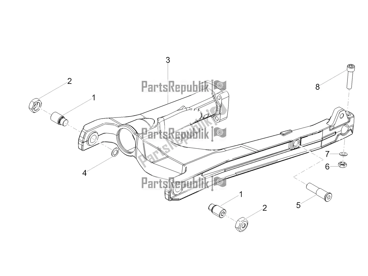 Todas las partes para Brazo Oscilante de Moto-Guzzi V7 III Special 750 USA 2021