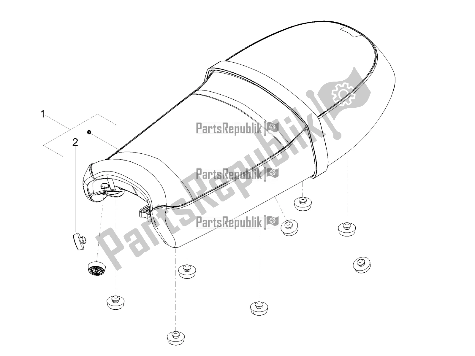 Toutes les pièces pour le Selle du Moto-Guzzi V7 III Stone 750 ABS 2017