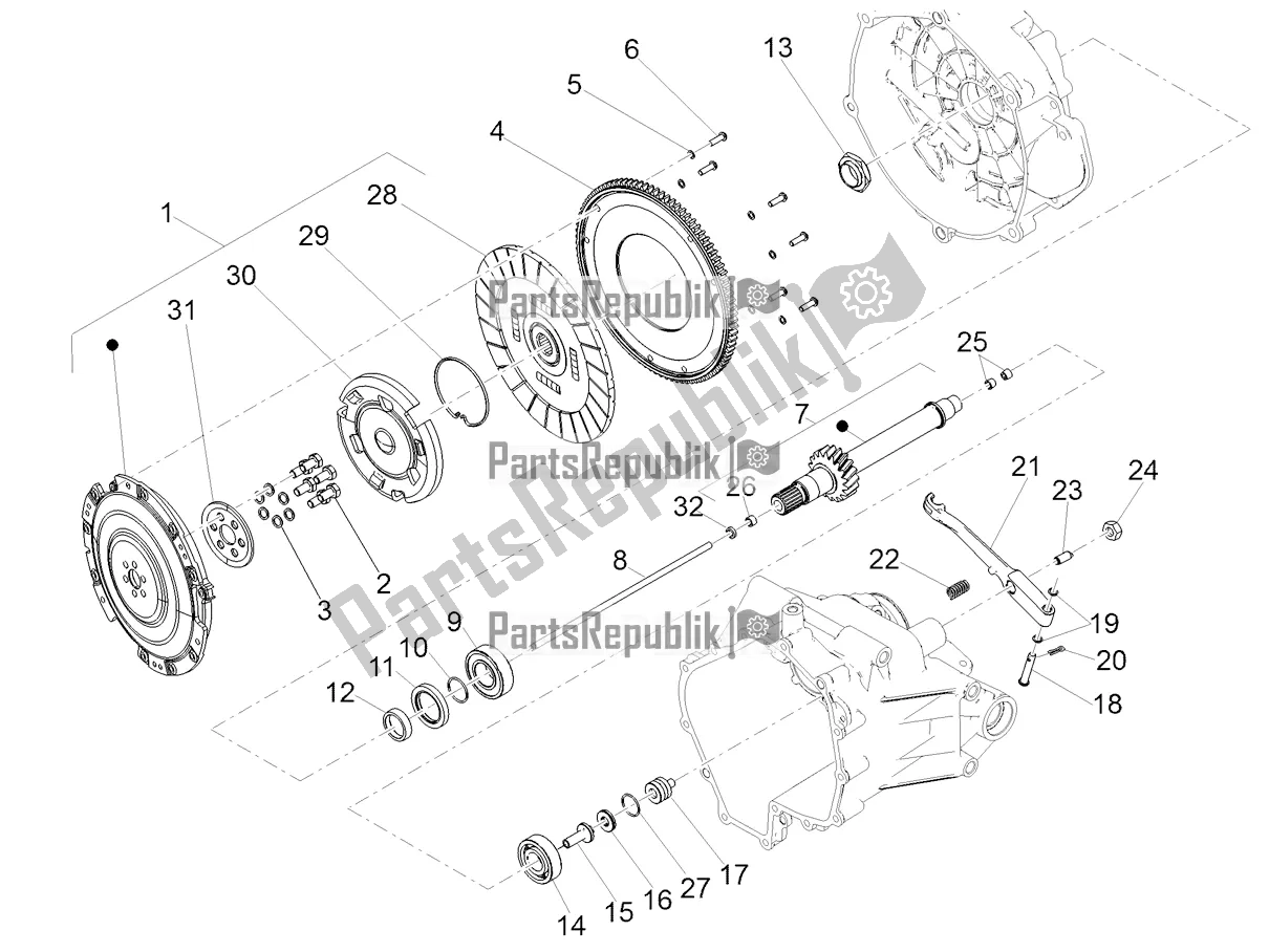 Toutes les pièces pour le Embrayage du Moto-Guzzi V7 III Stone 750 ABS 2018