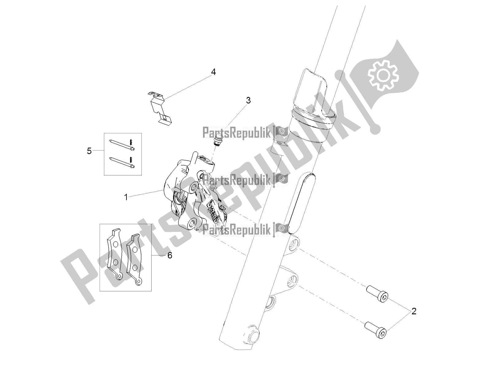 Tutte le parti per il Pinza Freno Anteriore del Moto-Guzzi V7 III Stone 750 ABS USA 2017