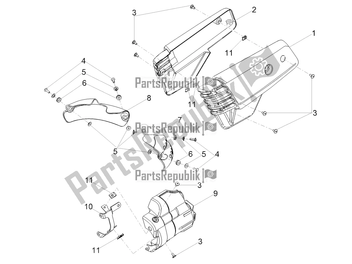 Tutte le parti per il Corpo Centrale del Moto-Guzzi V7 III Stone 750 ABS USA 2018