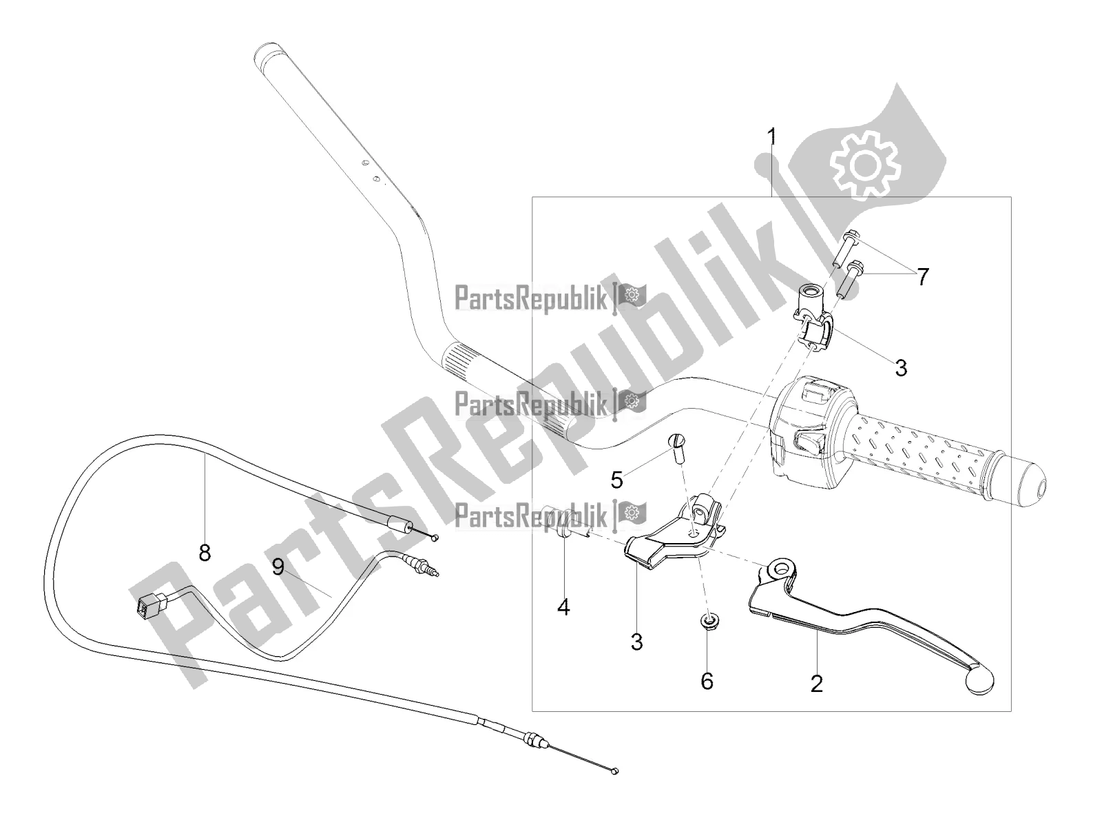 Toutes les pièces pour le Commande D'embrayage du Moto-Guzzi V7 III Stone 750 ABS USA 2019