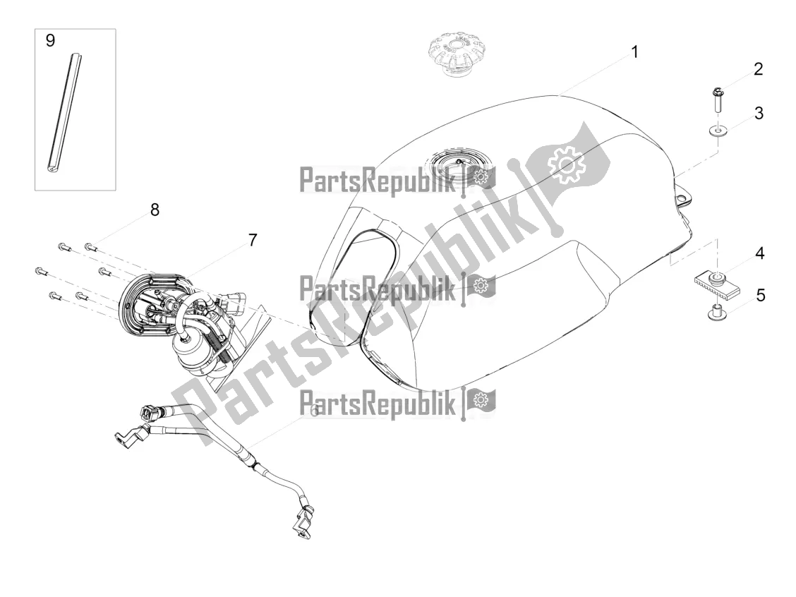 Toutes les pièces pour le Réservoir D'essence du Moto-Guzzi V7 III Stone 750 ABS USA 2019