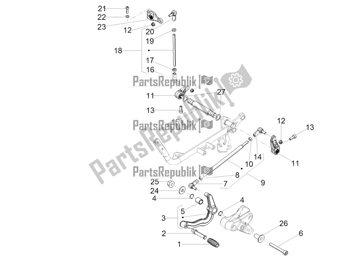 Todas las partes para Palanca De Cambios de Moto-Guzzi V7 III Stone 750 ABS USA 2019