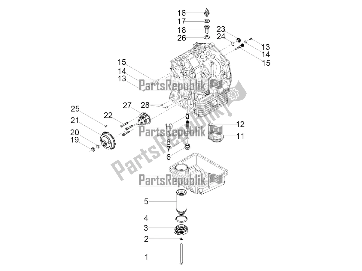 Toutes les pièces pour le Lubrification du Moto-Guzzi V7 III Stone 750 ABS USA 2019