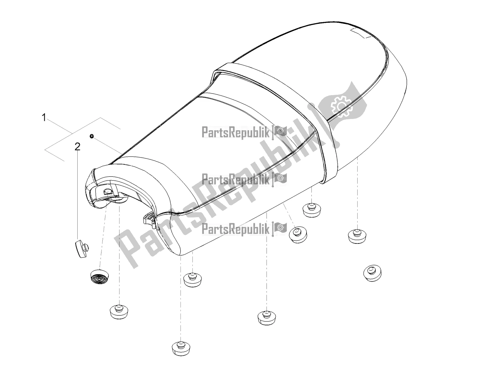 Toutes les pièces pour le Selle du Moto-Guzzi V7 III Stone 750 ABS USA 2019