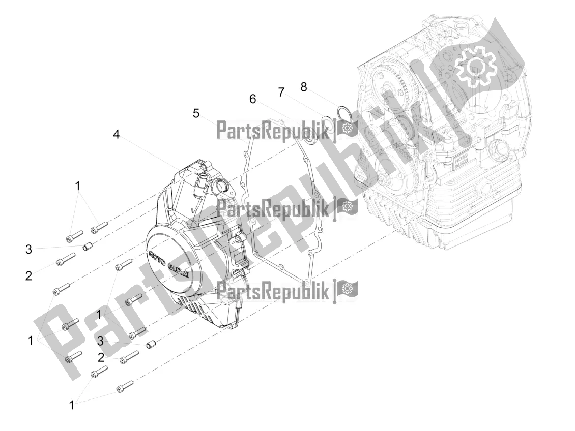Todas las partes para Cubierta Del Volante de Moto-Guzzi V7 III Stone 750 E4 2019 Emea 2019