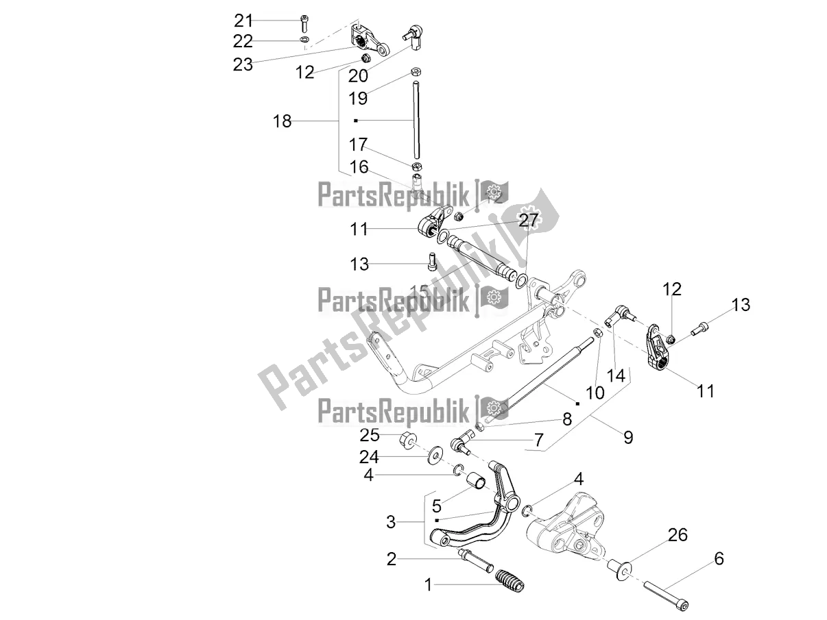 Todas las partes para Palanca De Cambios de Moto-Guzzi V7 III Stone 750 E4 2019 Emea 2019