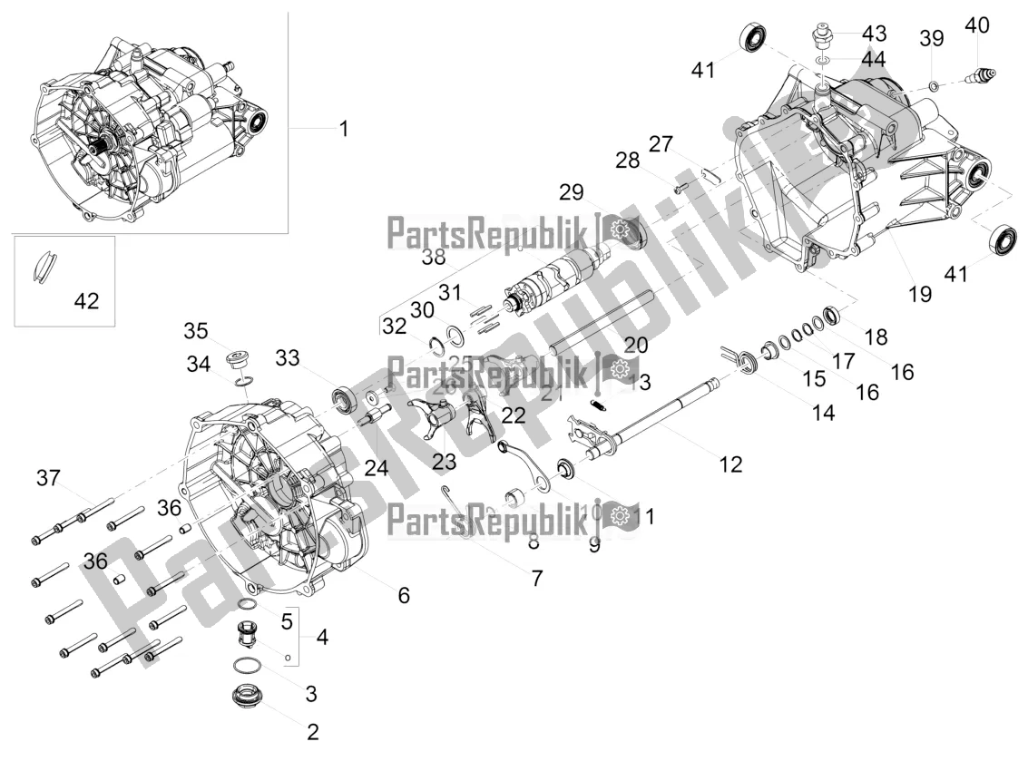 Toutes les pièces pour le Boîte De Vitesses / Sélecteur / Came De Changement De Vitesse du Moto-Guzzi V7 III Stone 750 USA 2020