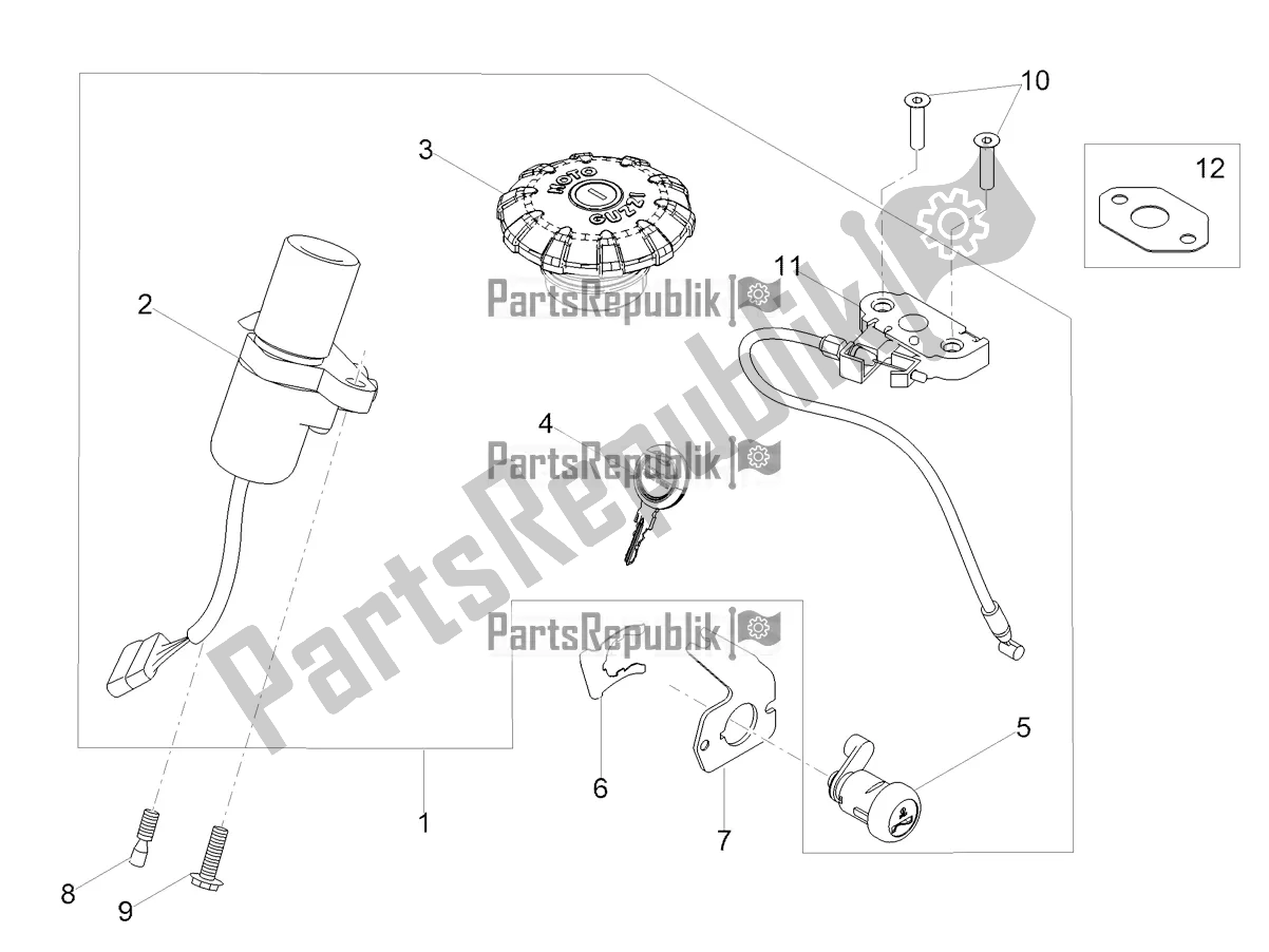 Toutes les pièces pour le Serrures du Moto-Guzzi V7 III Stone 750 USA 2020