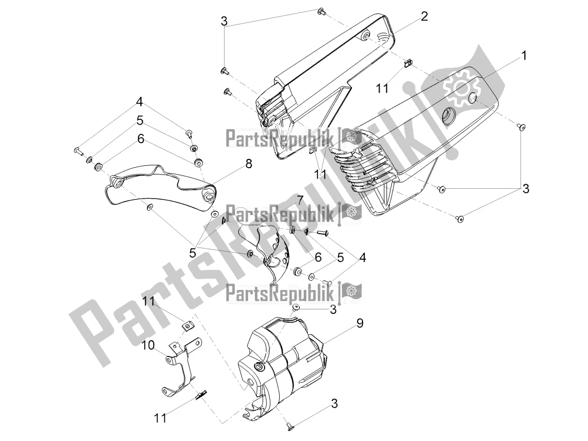 Toutes les pièces pour le Corps Central du Moto-Guzzi V7 III Stone 750 USA 2021