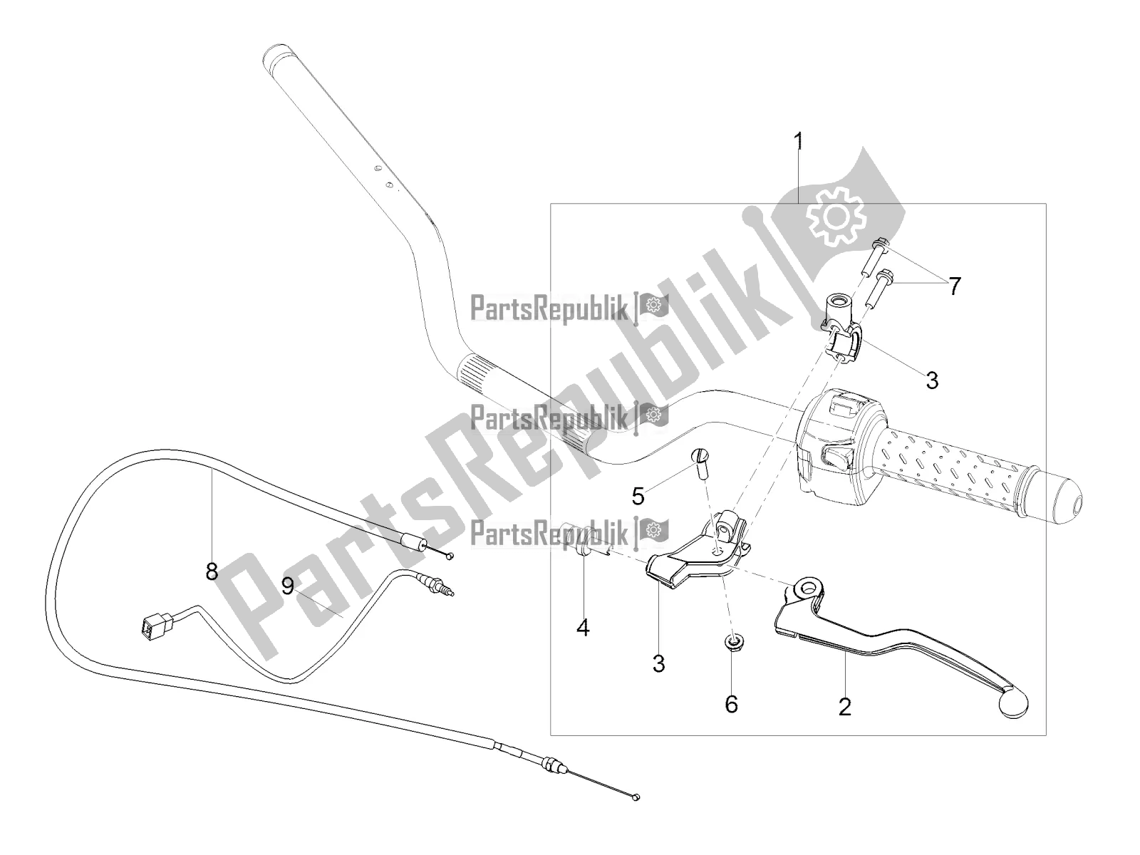 Toutes les pièces pour le Commande D'embrayage du Moto-Guzzi V7 III Stone 750 USA 2021