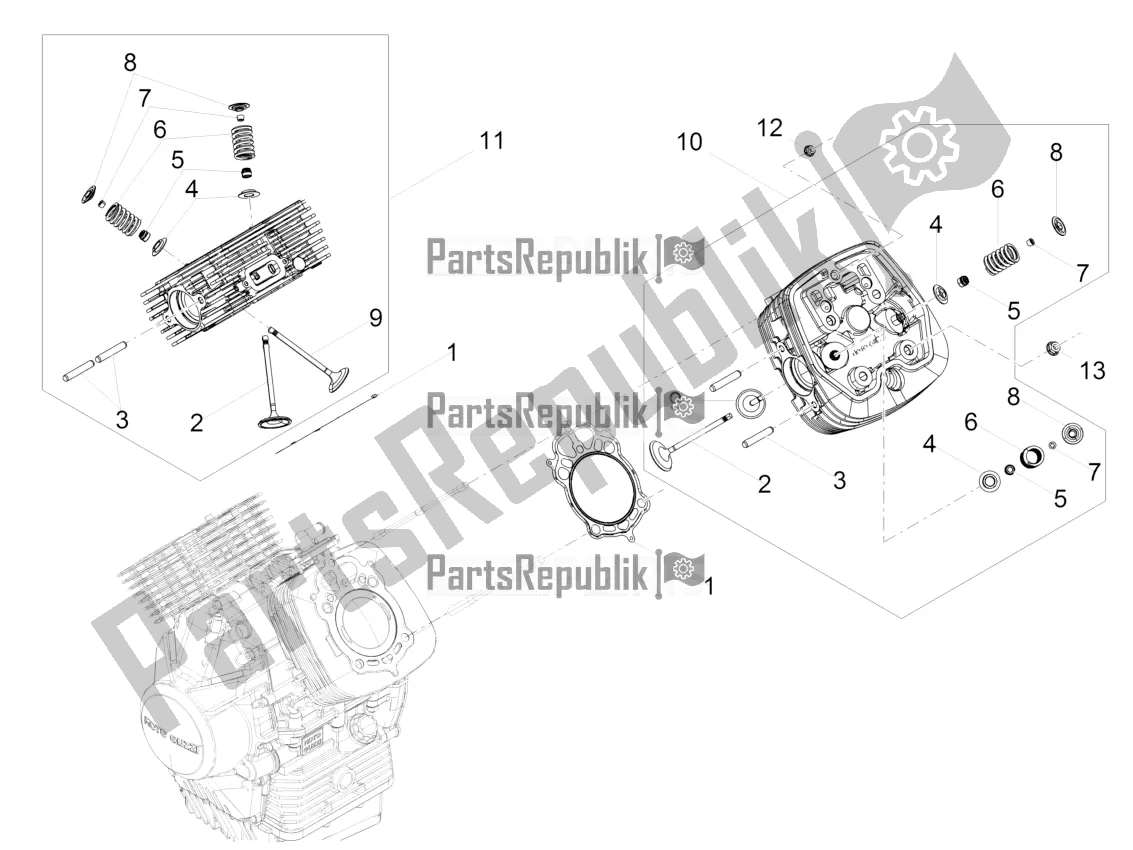 Toutes les pièces pour le Culasse - Soupapes du Moto-Guzzi V7 III Stone 750 USA 2021