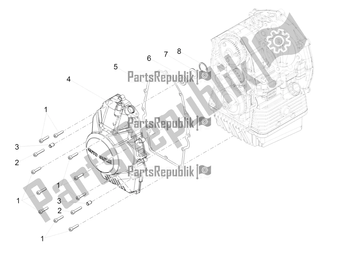 Toutes les pièces pour le Couvercle De Volant du Moto-Guzzi V7 III Stone 750 USA 2021