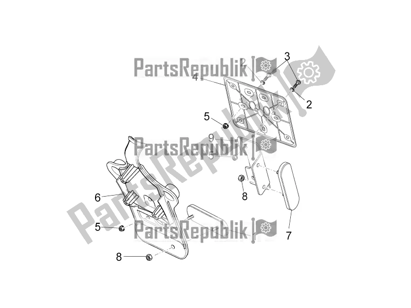 Toutes les pièces pour le Corps Arrière du Moto-Guzzi V7 III Stone 750 USA 2021