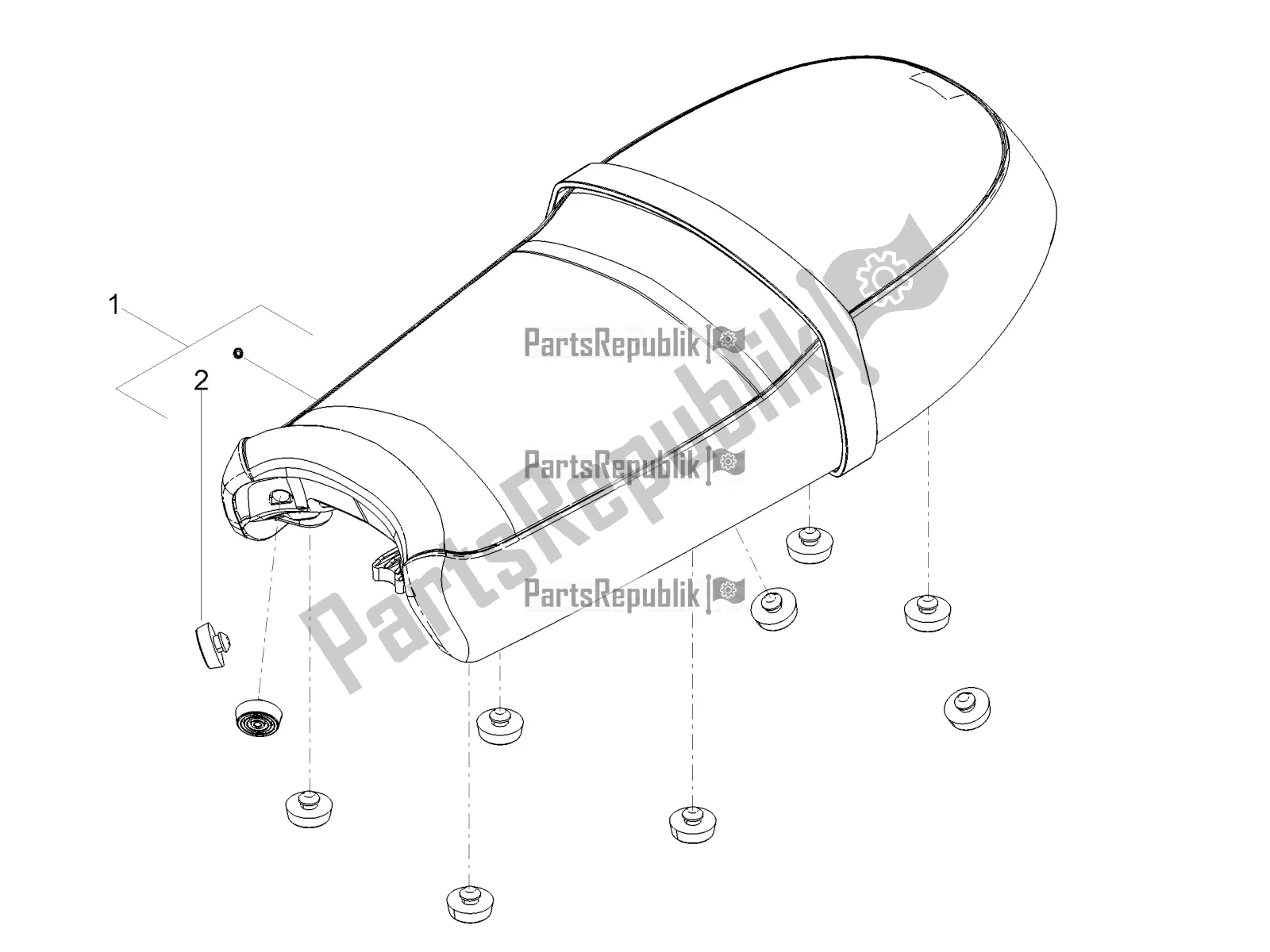 Tutte le parti per il Sella del Moto-Guzzi V7 III Stone 750 USA 2021