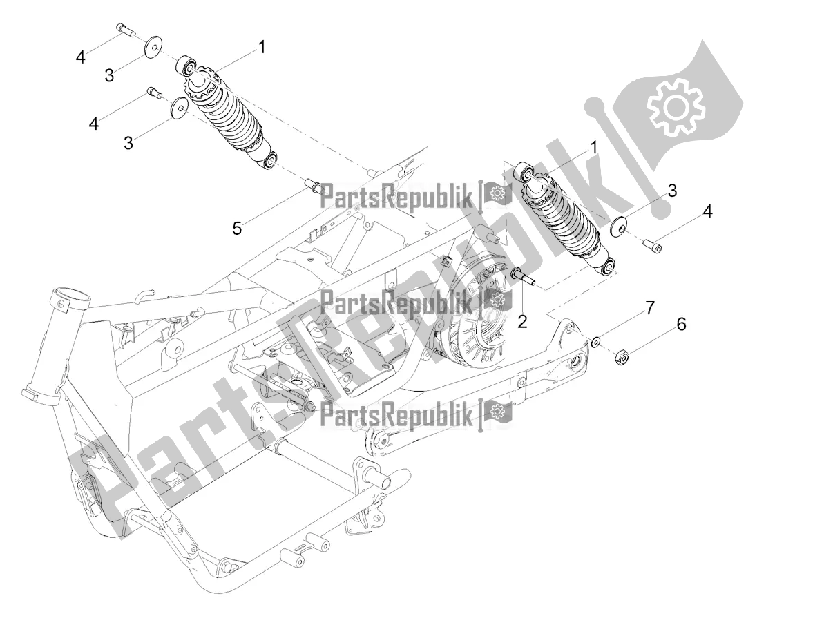Toutes les pièces pour le Amortisseur du Moto-Guzzi V7 III Stone 750 USA 2021