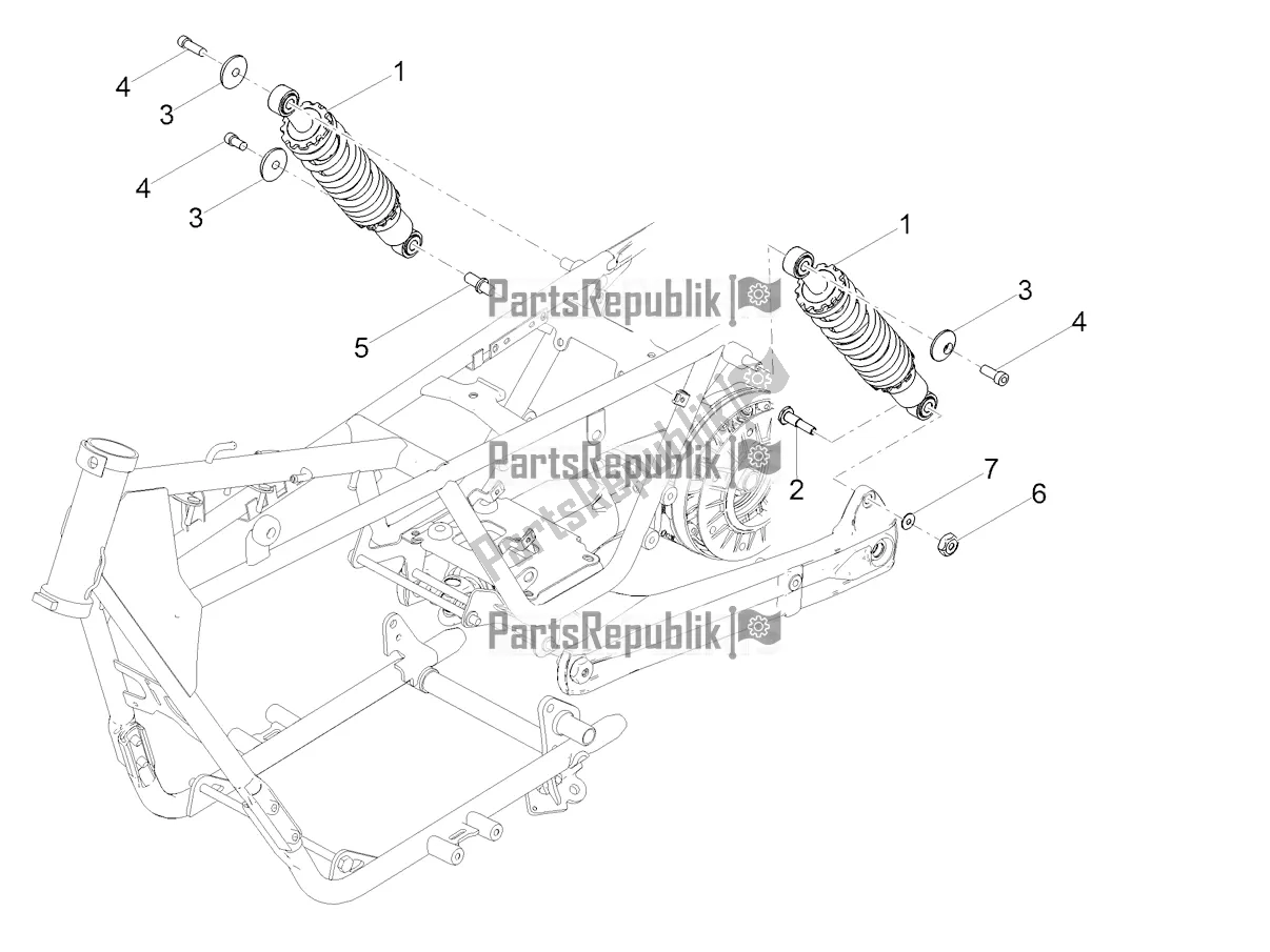 All parts for the Shock Absorber of the Moto-Guzzi V7 III Stone 750 USA 2021