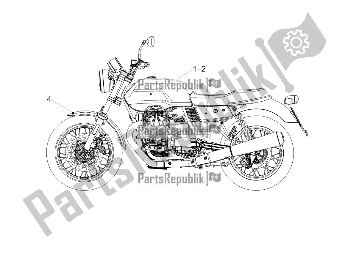 Todas las partes para Etiqueta de Moto-Guzzi V7 III Stone Night Pack 750 2020