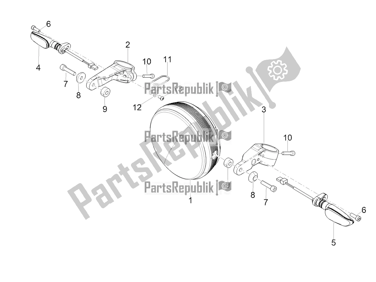 Toutes les pièces pour le Feux Avant du Moto-Guzzi V7 III Stone Night Pack 750 2020