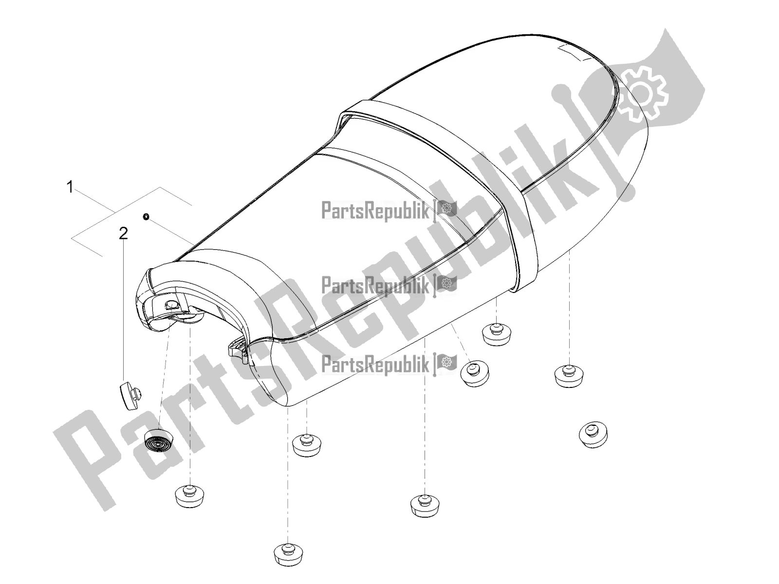 Toutes les pièces pour le Selle du Moto-Guzzi V7 III Stone Night Pack 750 2020