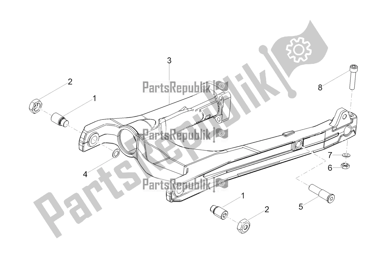 Todas las partes para Brazo Oscilante de Moto-Guzzi V7 III Stone Night Pack 750 2020