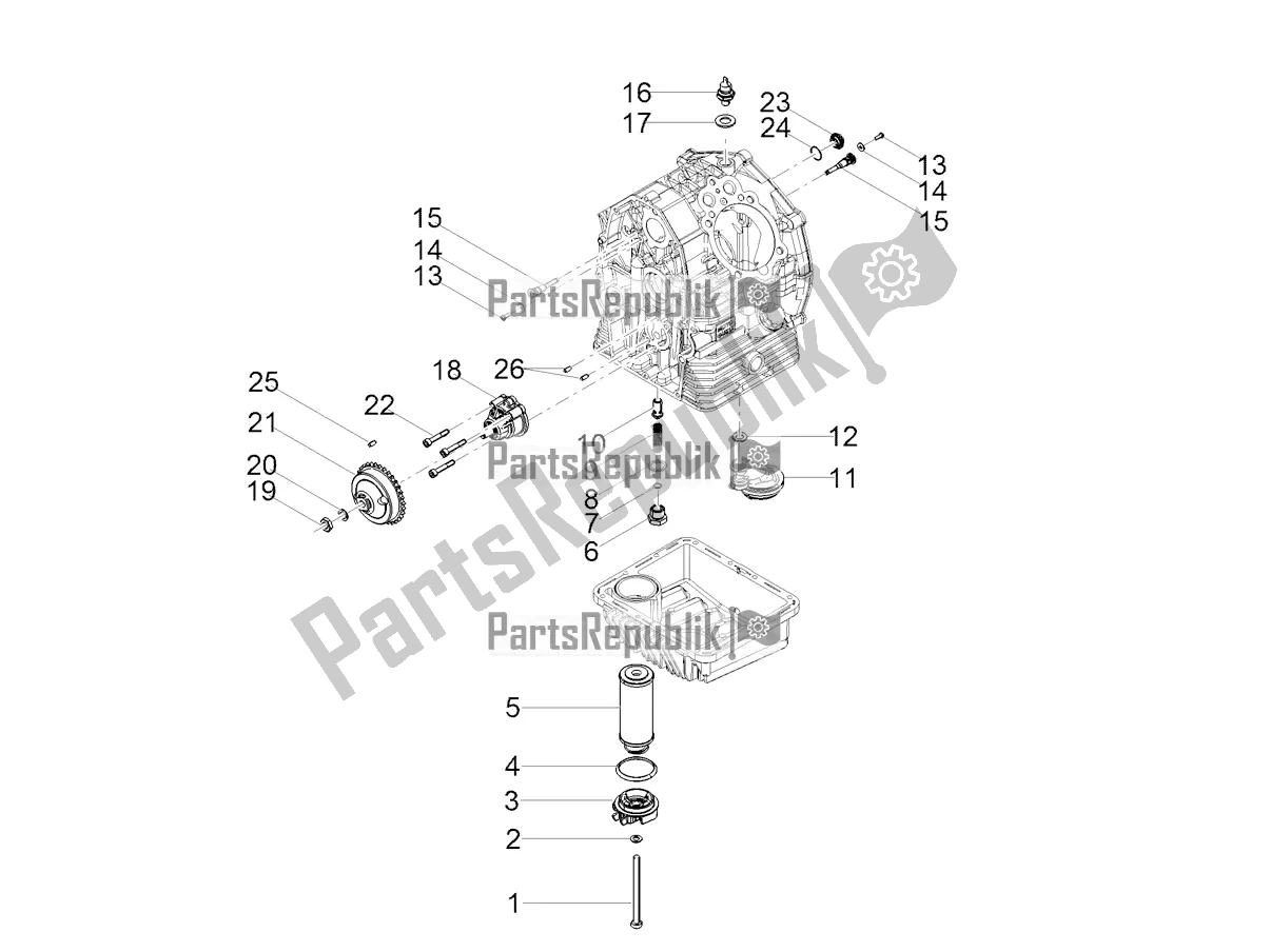 Toutes les pièces pour le Lubrification du Moto-Guzzi V7 III Stone Night Pack 750 Apac 2019