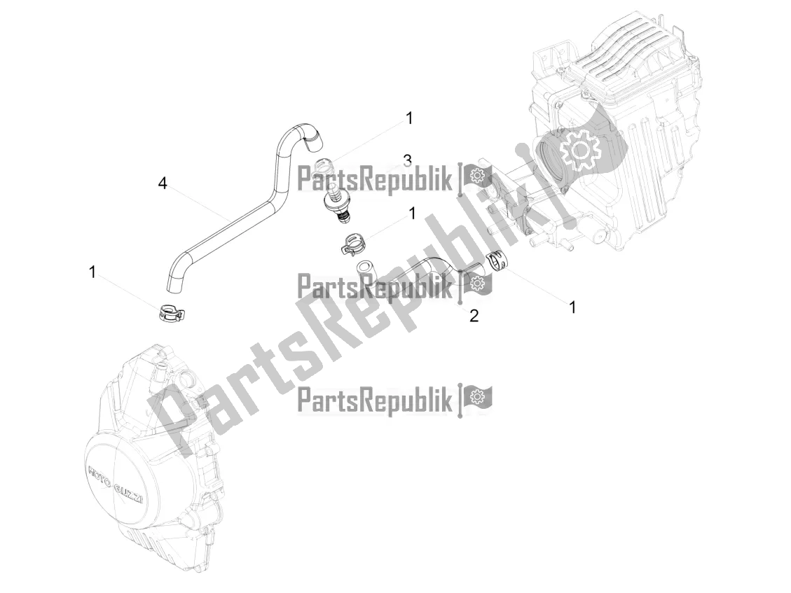 Toutes les pièces pour le Système De Soufflage du Moto-Guzzi V7 III Stone Night Pack 750 USA 2019