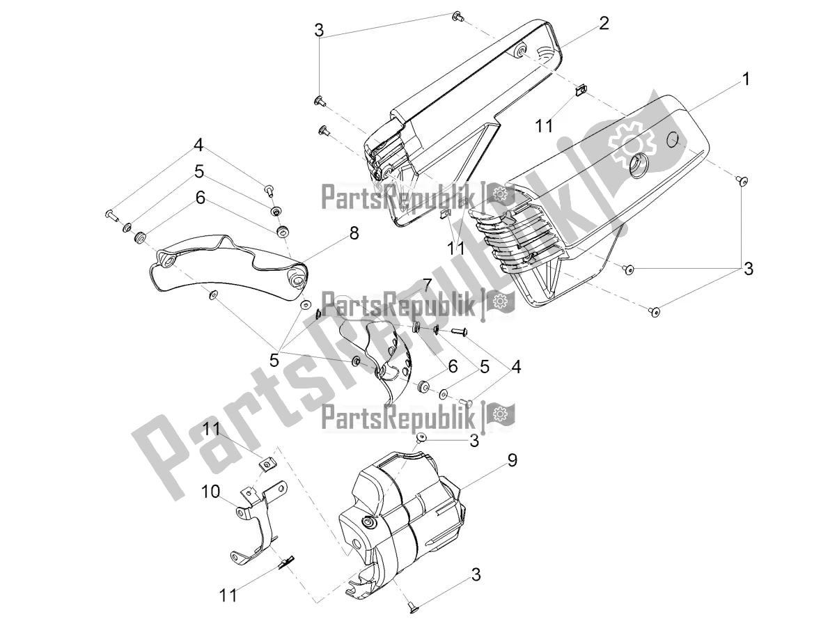 Tutte le parti per il Corpo Centrale del Moto-Guzzi V7 III Stone Night Pack 750 USA 2020