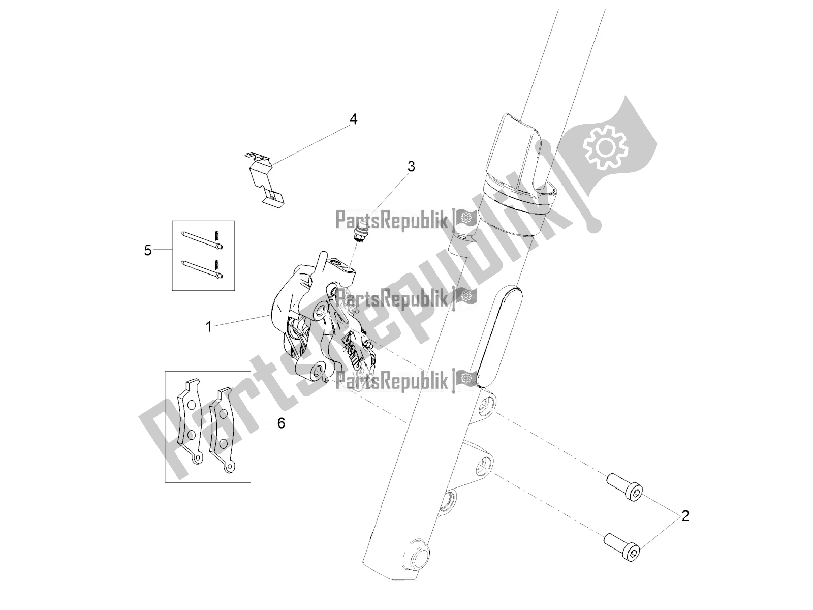 Todas las partes para Pinza De Freno Delantero de Moto-Guzzi V7 III Stone 