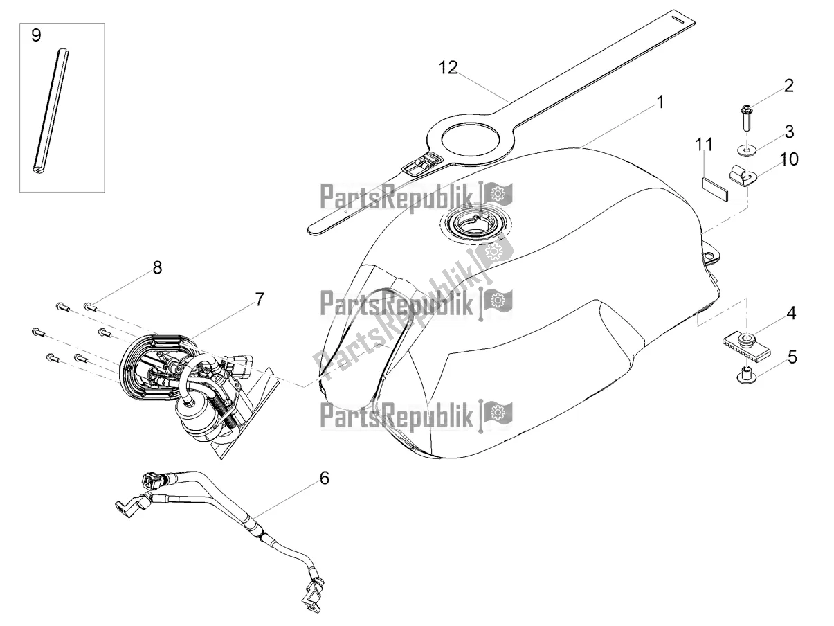 Tutte le parti per il Serbatoio Di Carburante del Moto-Guzzi V7 III Stone 