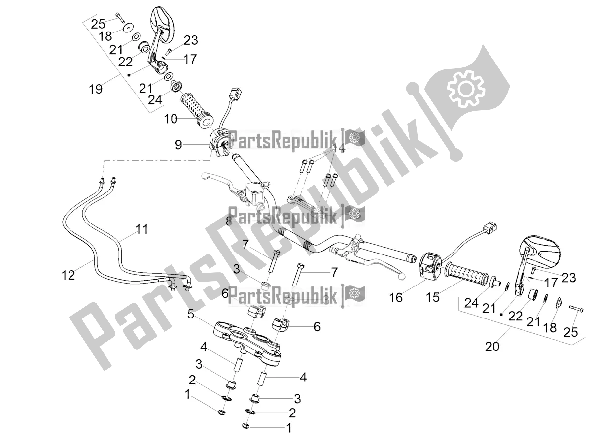 Toutes les pièces pour le Guidon - Commandes du Moto-Guzzi V7 III Stone 