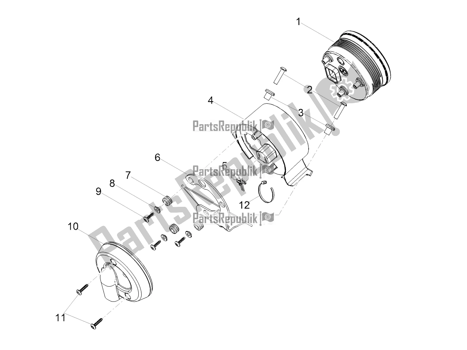 Tutte le parti per il Strumenti del Moto-Guzzi V7 III Stone 