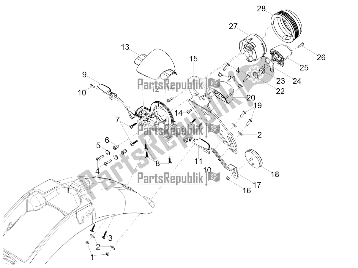 Tutte le parti per il Luci Posteriori del Moto-Guzzi V7 III Stone 