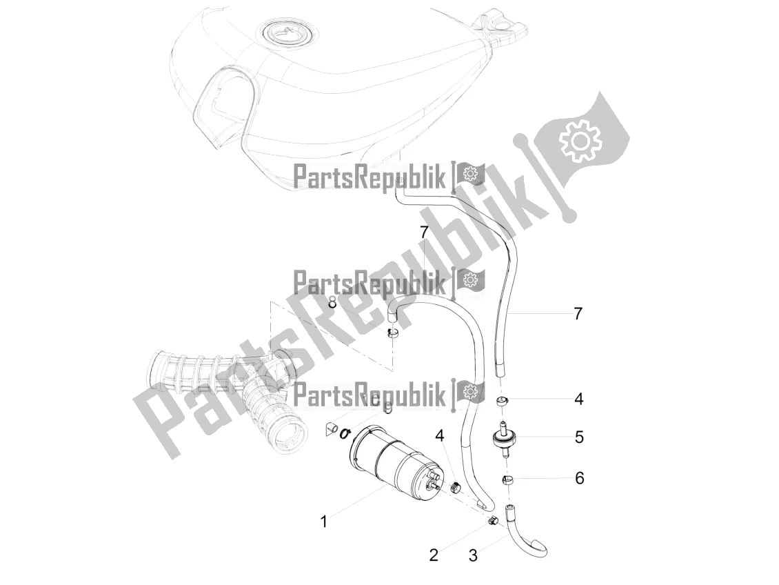 Toutes les pièces pour le Système De Récupération De Vapeur De Carburant du Moto-Guzzi V7 III Stone 