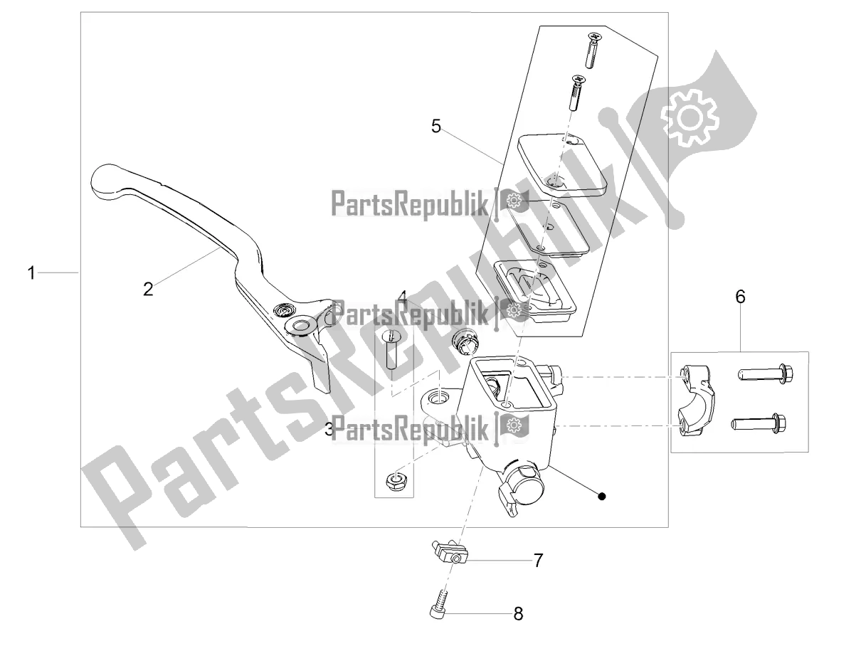 All parts for the Front Master Cilinder of the Moto-Guzzi V7 III Stone 