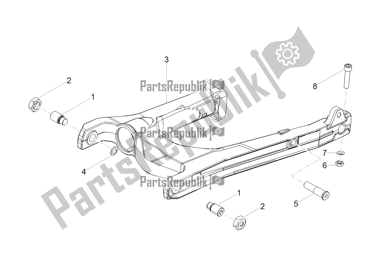 All parts for the Swing Arm of the Moto-Guzzi V7 III Stone 