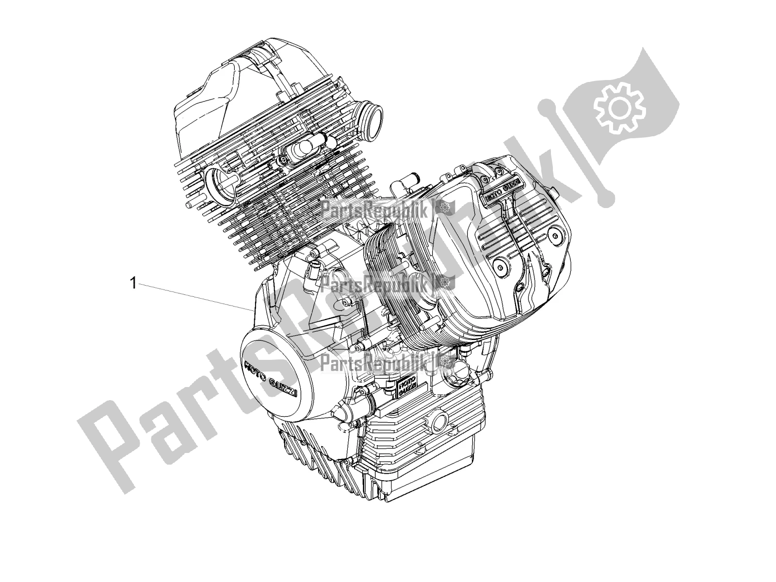 All parts for the Engine-completing Part-lever of the Moto-Guzzi V7 III Stone 
