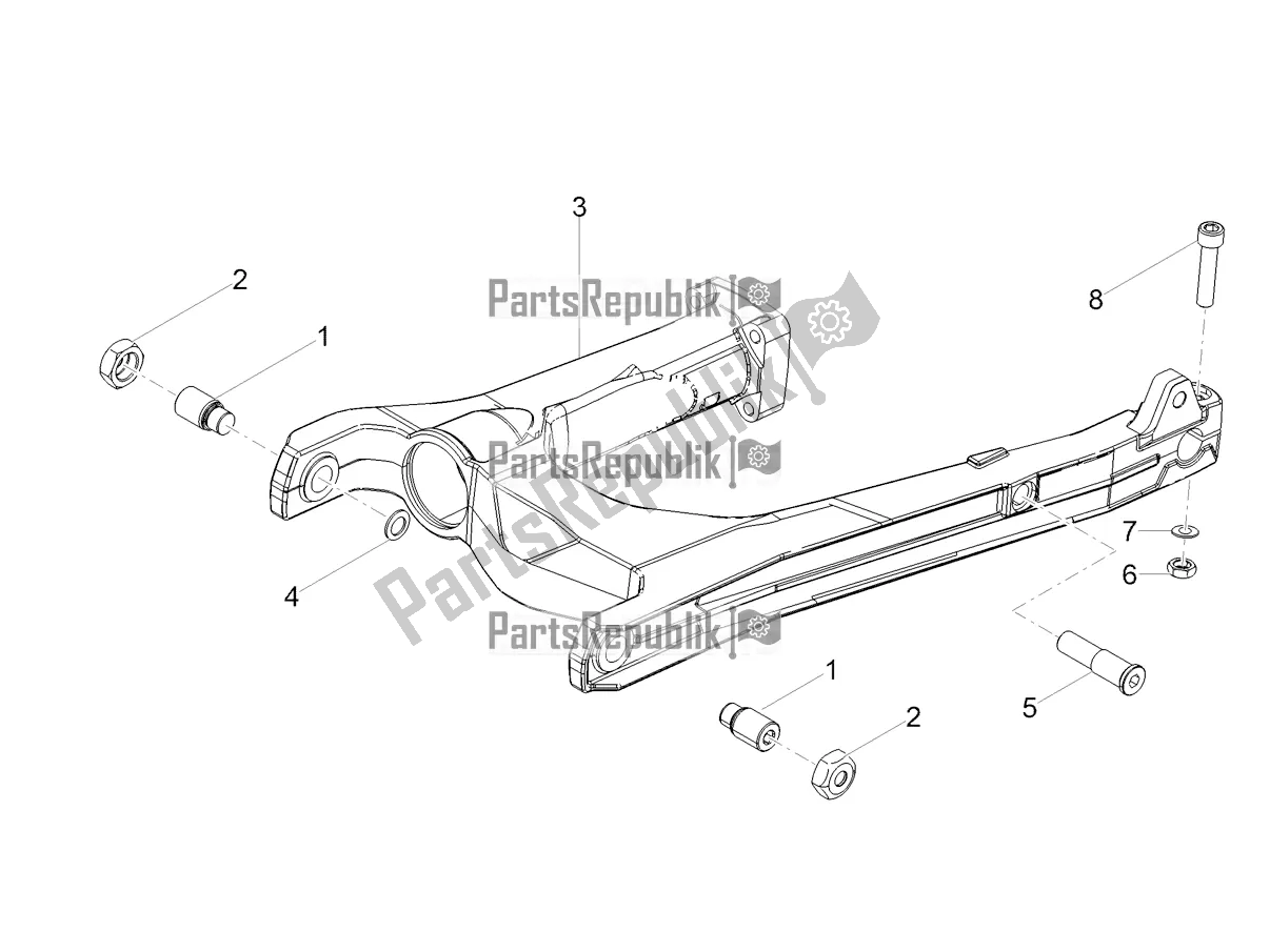 Toutes les pièces pour le Bras Oscillant du Moto-Guzzi V7 III Stone 